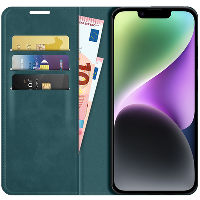 Cazy Wallet Magnetic Hoesje geschikt voor iPhone 14 - Groen