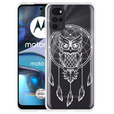 Cazy Hoesje geschikt voor Motorola Moto G22 - Dream Owl Mandala