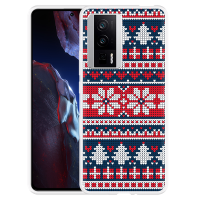 Cazy Hoesje geschikt voor Poco F5 Pro Gebreide Kersttrui II