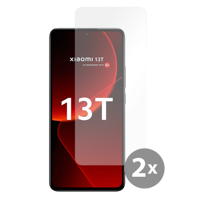 Cazy Tempered Glass Screen Protector geschikt voor Xiaomi 13T/13T Pro - Transparant - 2 stuks