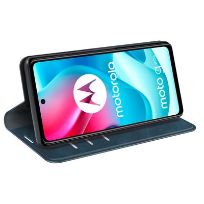 Cazy Wallet Magnetic Hoesje geschikt voor Motorola Moto G60s - Blauw
