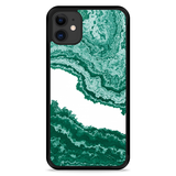 Hardcase hoesje geschikt voor iPhone 11 - Turquoise Marble Art