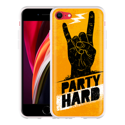 Cazy Hoesje geschikt voor iPhone SE 2020 - Party Hard