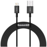 Baseus Superior Lightning naar USB Kabel - 2 meter - Zwart