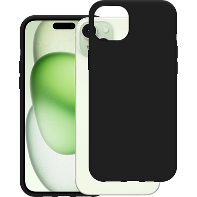 Just in Case iPhone 15 Plus - Soft TPU Case with Necklace Strap - Black