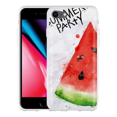 Cazy Hoesje geschikt voor iPhone 8 - Watermeloen Party