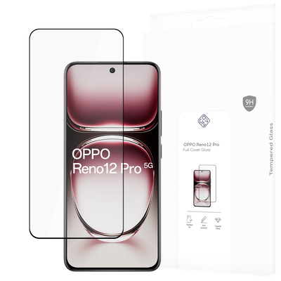 Cazy Full Cover Screenprotector geschikt voor Oppo Reno12 Pro - Gehard Glas