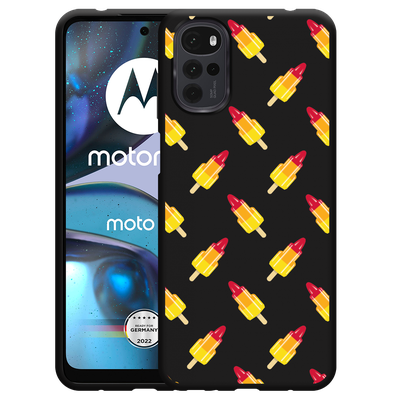 Cazy Hoesje Zwart geschikt voor Motorola Moto G22 - Raketjes