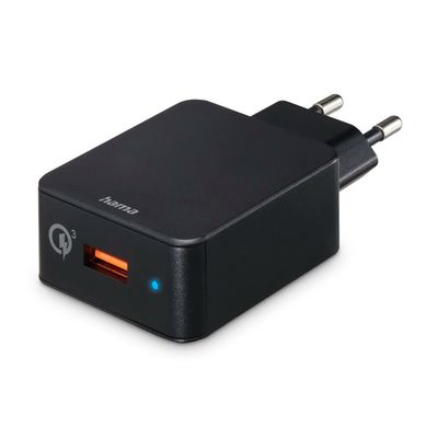 Hama 19,5W Oplader - 1 x USB-A Quick Charge 3.0 - Zwart