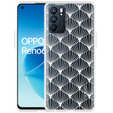 Hoesje geschikt voor Oppo Reno6 5G - White Pattern