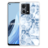 Hoesje geschikt voor Oppo Reno 7 - Blue Marble Hexagon