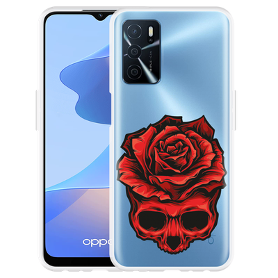 Cazy Hoesje geschikt voor Oppo A54s - Red Skull
