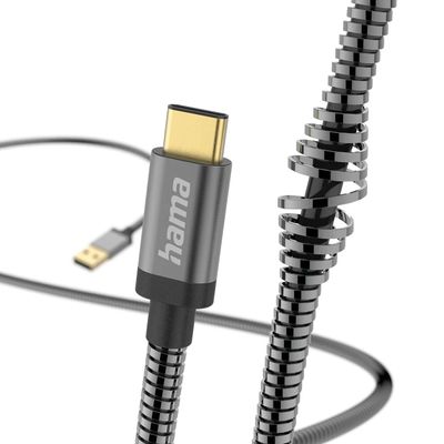 Hama Prime Line Metal USB-A naar USB-C kabel - 150cm - Antraciet