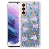 Hoesje geschikt voor Samsung Galaxy S21 - Funny Rabbit