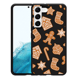 Hoesje Zwart geschikt voor Samsung Galaxy S22 - Christmas Cookies
