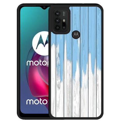 Cazy Hardcase hoesje geschikt voor Motorola Moto G10 - Dripping Blue Paint