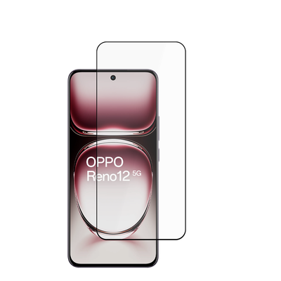 Cazy Full Cover Screenprotector geschikt voor Oppo Reno12 - Gehard Glas