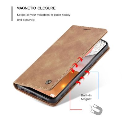 CASEME Samsung Galaxy A72 5G Retro Wallet Case - Bruin