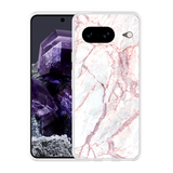 Hoesje geschikt voor Google Pixel 8 White Pink Marble