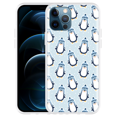 Cazy Hoesje geschikt voor iPhone 12 Pro - Pinguins