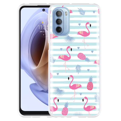 Cazy Hoesje geschikt voor Motorola Moto G41 - Flamingo Ananas