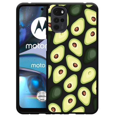 Cazy Hoesje Zwart geschikt voor Motorola Moto G22 - Avocado's