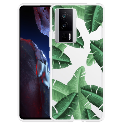 Cazy Hoesje geschikt voor Poco F5 Pro Palm Leaves