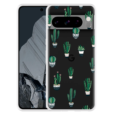 Cazy Hoesje geschikt voor Google Pixel 8 Pro Green Cactus