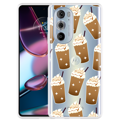 Cazy Hoesje geschikt voor Motorola Edge 30 Pro - Frappuccino's