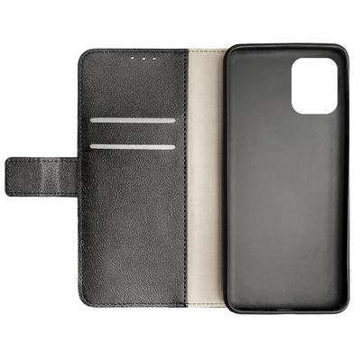 Cazy Wallet Classic Hoesje geschikt voor Motorola Moto G100 - Zwart