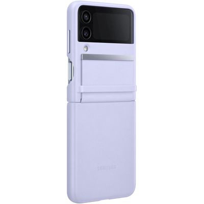 Samsung Galaxy Z Flip 4 Hoesje - Samsung Leather Cover - Paars