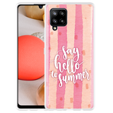 Hoesje geschikt voor Samsung Galaxy A42 - Say Hello to Summer