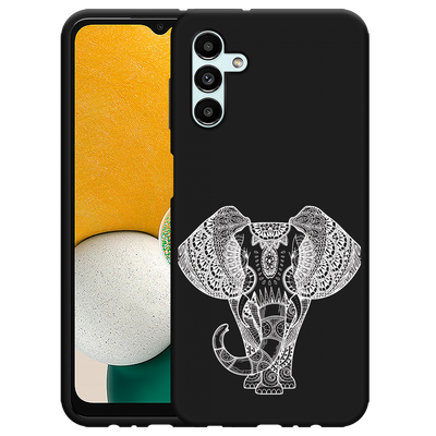 Cazy Hoesje Zwart geschikt voor Samsung Galaxy A13 5G - Mandala Elephant