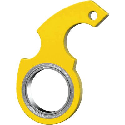Cazy Spinner Sleutelhanger Fidget Ring - Ninja Spinner - Geel