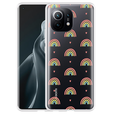 Cazy Hoesje geschikt voor Xiaomi Mi 11 - Regenboog Patroon