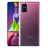 Hoesje geschikt voor Samsung Galaxy M51 - Wavy Pink