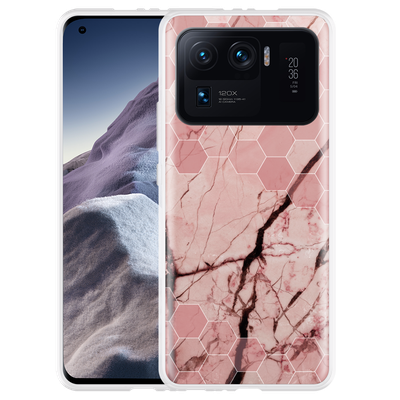 Cazy Hoesje geschikt voor Xiaomi Mi 11 Ultra - Pink Marble
