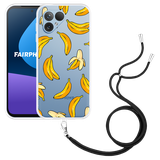 Hoesje met koord Zwart geschikt voor Fairphone 5 Banana