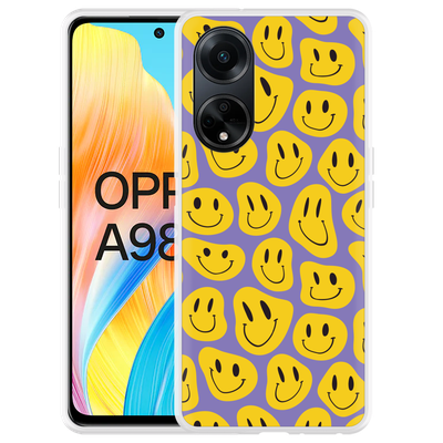Cazy Hoesje geschikt voor Oppo A98 5G Smileys