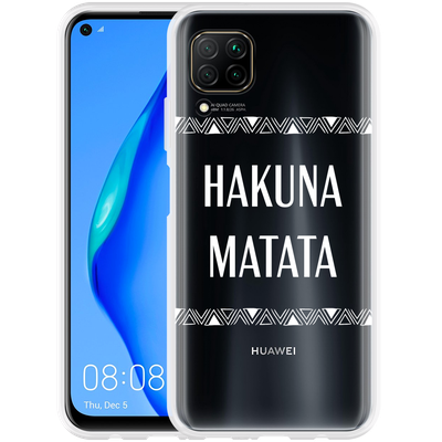 Cazy Hoesje geschikt voor Huawei P40 Lite - Hakuna Matata white