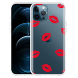 Cazy Hoesje geschikt voor iPhone 12 Pro Max - Red Kisses
