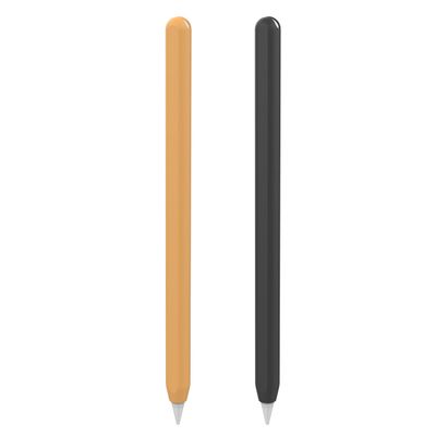 Hoesje geschikt voor Apple Pencil - Stoyobe Gen 2 Nice Sleeve - Zwart en Oranje - 2 stuks
