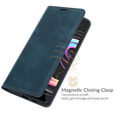 Cazy Wallet Magnetic Hoesje geschikt voor Motorola Edge 20 Pro - Blauw
