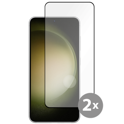 Cazy Tempered Glass Screen Protector geschikt voor Samsung Galaxy S23 - Zwart - 2 stuks