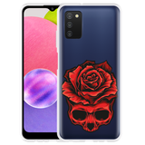 Hoesje geschikt voor Samsung Galaxy A03s - Red Skull