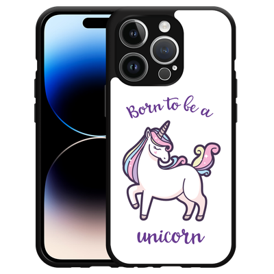 Cazy Hardcase Hoesje geschikt voor iPhone 14 Pro Born to be a Unicorn