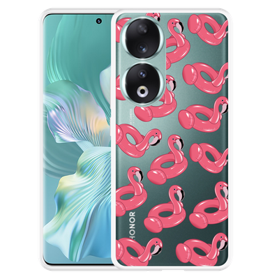 Cazy Hoesje geschikt voor Honor 90 Inflatable Flamingos