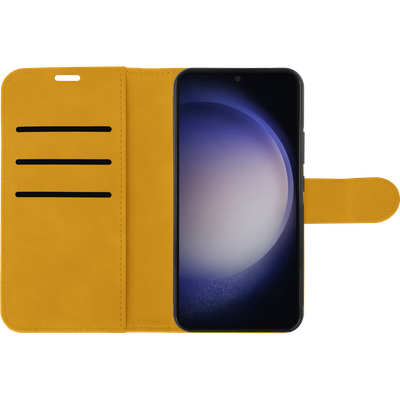 Cazy Uitneembaar Wallet Hoesje voor Samsung Galaxy A34 - Magnetisch 2-in-1 Hoesje met Pasvakjes - Geel