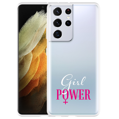 Cazy Hoesje geschikt voor Samsung Galaxy S21 Ultra - Girl Power