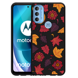 Hoesje Zwart geschikt voor Motorola Moto G71 - Herfstbladeren